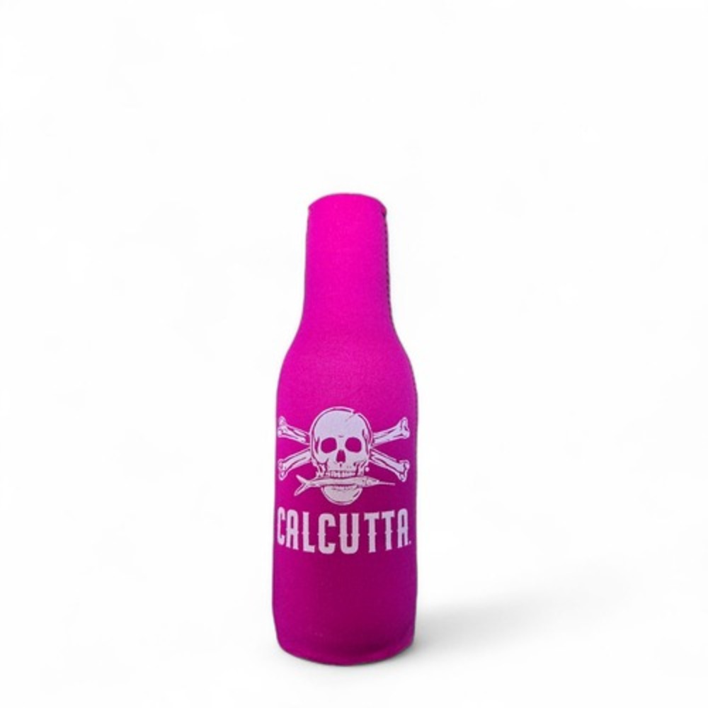 CALCUTTA Magenta Bottle Koozie – Skull & Crossbones Logo